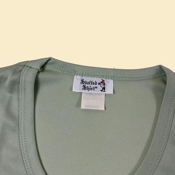 Vintage M 80s green t-shirt by Stuffed Shirt, new old stock 1980s green tee - Picture 6 of 9